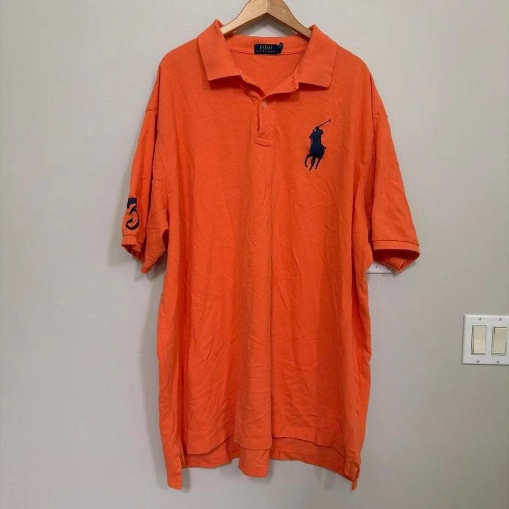 Polo Ralph Lauren Polo Shirt Mens 4XLT Big Pony Short Sleeve 100% Cotton Tall